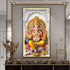 Majestic Ganesh Ji Premium Acrylic Wall Painting for Home and Office Decoration
