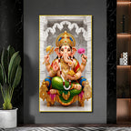 Hindu God Ganpati Bappa with Modak Acrylic Painting for Home and Office Decor