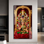 Lord Venkateswara Balaji with Goddess Lakshmi Acrylic Wall Painting for Home Decor