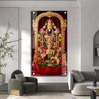Lord Venkateswara Balaji with Goddess Lakshmi Acrylic Wall Painting for Home Decor
