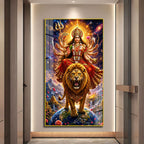 Goddess Durga Cosmic Avatar Premium Acrylic Wall Art for Home and Office Decor