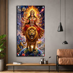 Goddess Durga Cosmic Avatar Premium Acrylic Wall Art for Home and Office Decor