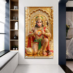 Hanuman Ji Ram Bhakti Premium Acrylic Wall Painting for Living Room Decoration