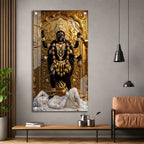Sacred Mahakali Mata Acrylic Painting for Home Temple and Pooja Room Decor