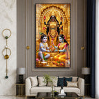 Sacred Maa Kali Blessing Radha Krishna Acrylic Wall Art for Spiritual Home Decor