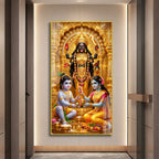 Sacred Maa Kali Blessing Radha Krishna Acrylic Wall Art for Spiritual Home Decor