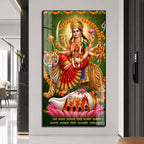 Sacred Goddess Durga on Tiger Premium Acrylic Wall Art for Pooja Room Decor
