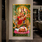 Sacred Goddess Durga on Tiger Premium Acrylic Wall Art for Pooja Room Decor