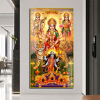 Durga Lakshmi Saraswati Kali Acrylic Painting for Living Room Wall Decoration