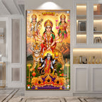 Durga Lakshmi Saraswati Kali Acrylic Painting for Living Room Wall Decoration