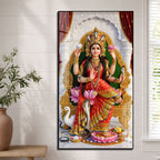 Divine Goddess Manasa with Cobra Crown Acrylic Wall Painting for Home Decor