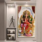 Divine Goddess Manasa with Cobra Crown Acrylic Wall Painting for Home Decor