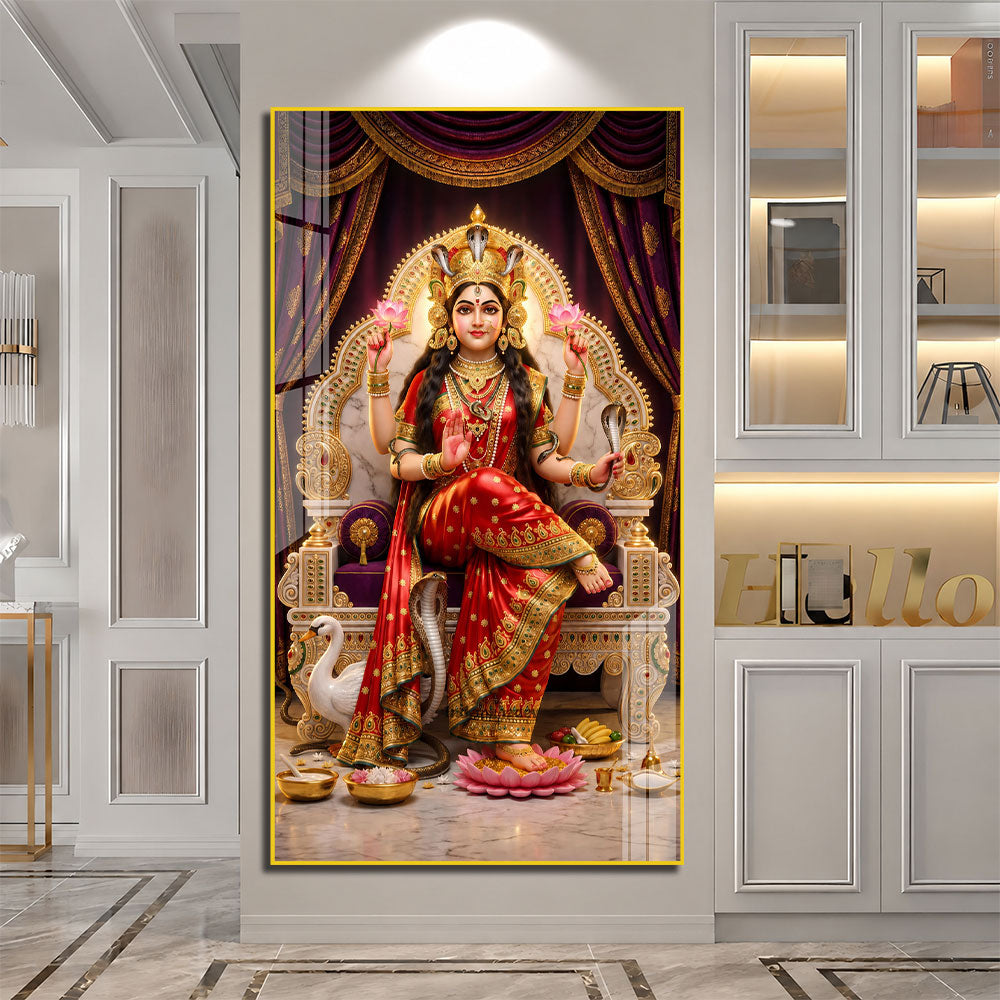 Goddess Manasa Devi Premium Acrylic Wall Painting for Home Decor