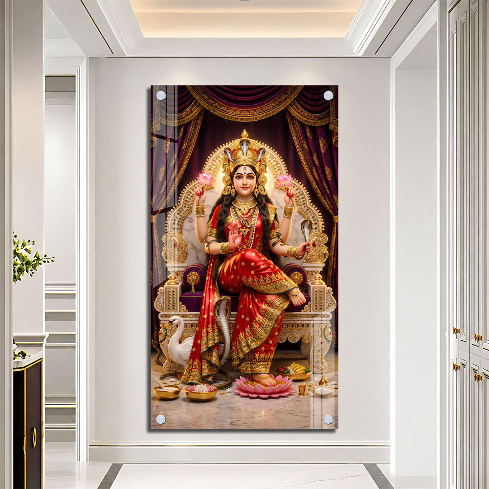 Goddess Manasa Devi Premium Acrylic Wall Painting for Home Decor