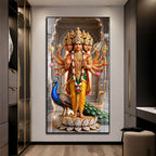 Divine Shanmukha Murugan Acrylic Wall Art for Home Temple and Meditation Room