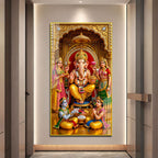 Lord Ganesha Blessing Pose Premium Acrylic Painting for Home and Office Decor