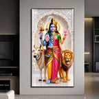 Ardhanarishvara Bhagwan Premium Acrylic Painting for Home and Office Decor