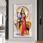 Ardhanarishvara Bhagwan Premium Acrylic Painting for Home and Office Decor