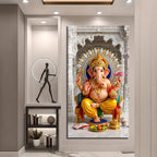 Hindu God Ganpati Bappa Acrylic Wall Art for Home Temple and Meditation Room