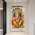 Divine Ganpati with Modak Premium Acrylic Wall Painting for Spiritual Home Decor