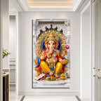Divine Ganpati with Modak Premium Acrylic Wall Painting for Spiritual Home Decor