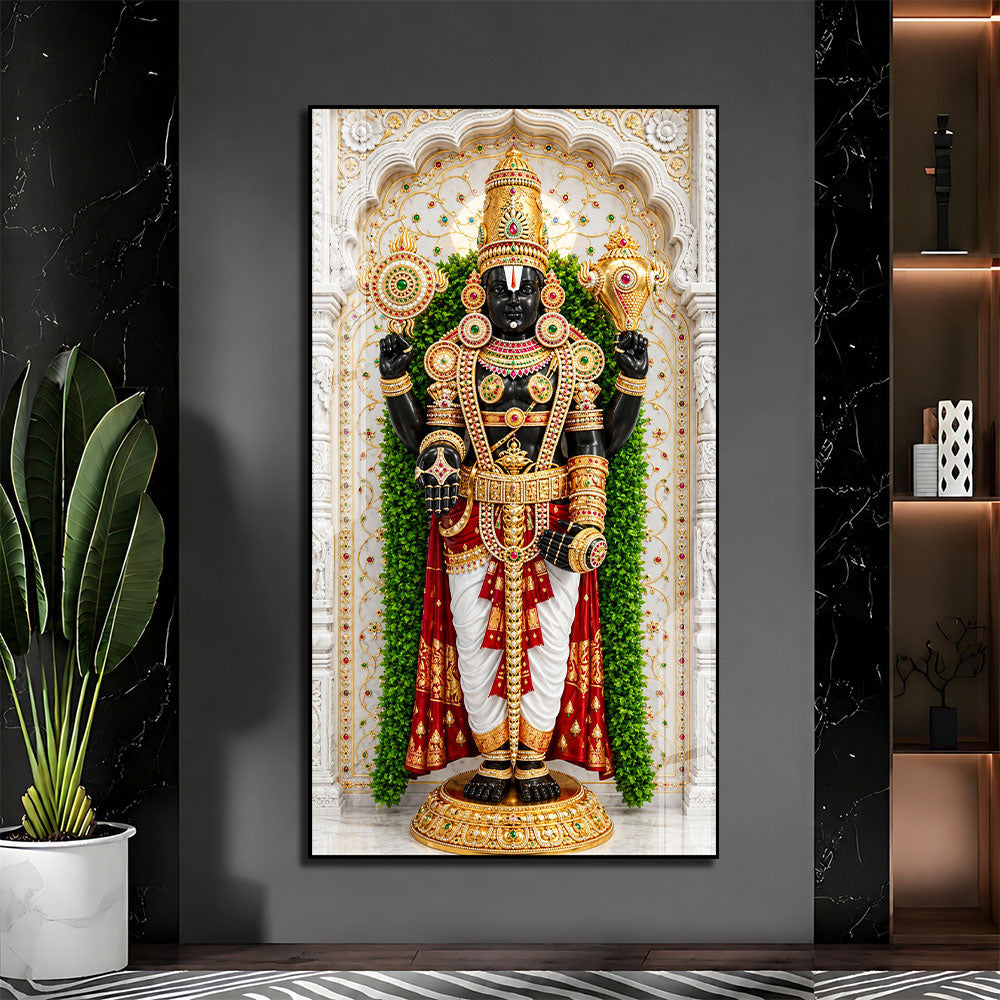 Lord Venkateswara Balaji Premium Acrylic Wall Painting for Home Decor