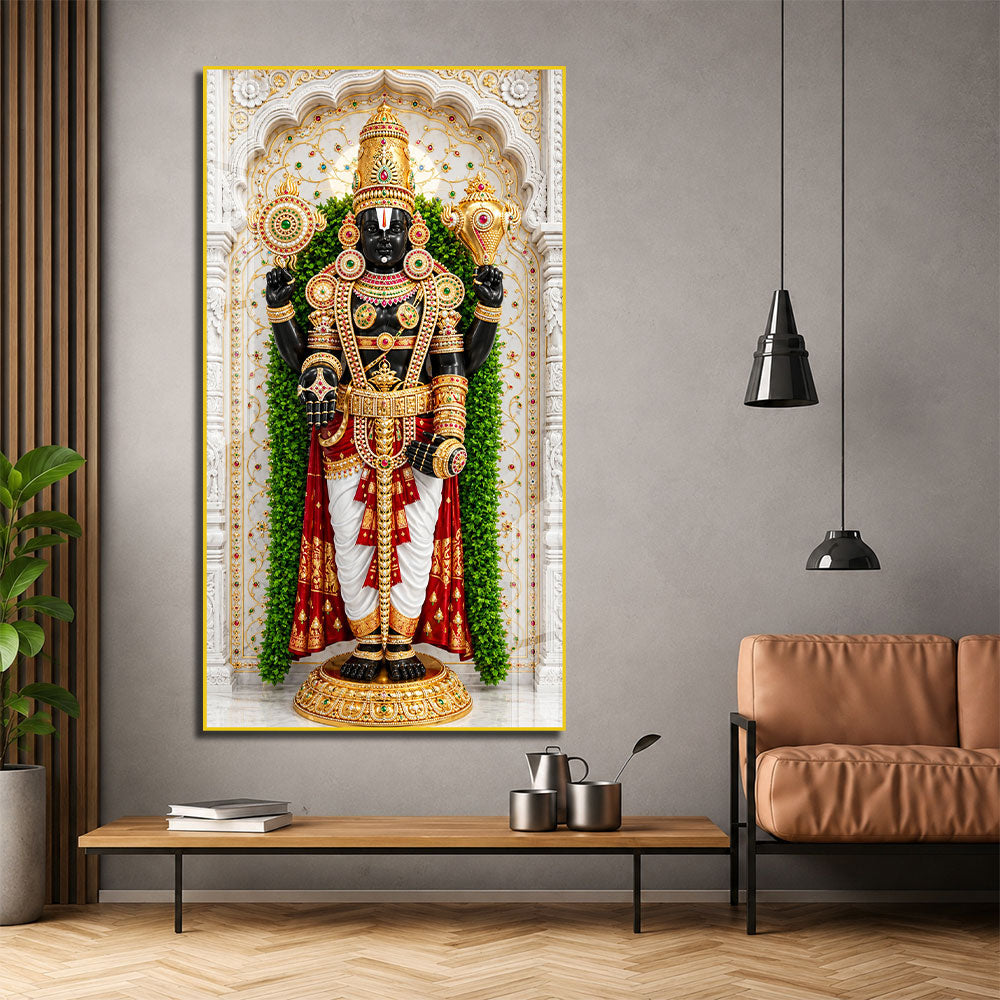 Lord Venkateswara Balaji Premium Acrylic Wall Painting for Home Decor