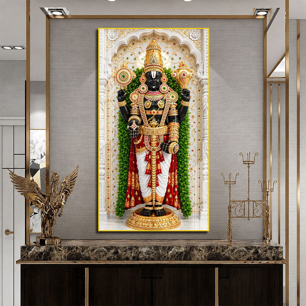 Lord Venkateswara Balaji Premium Acrylic Wall Painting for Home Decor