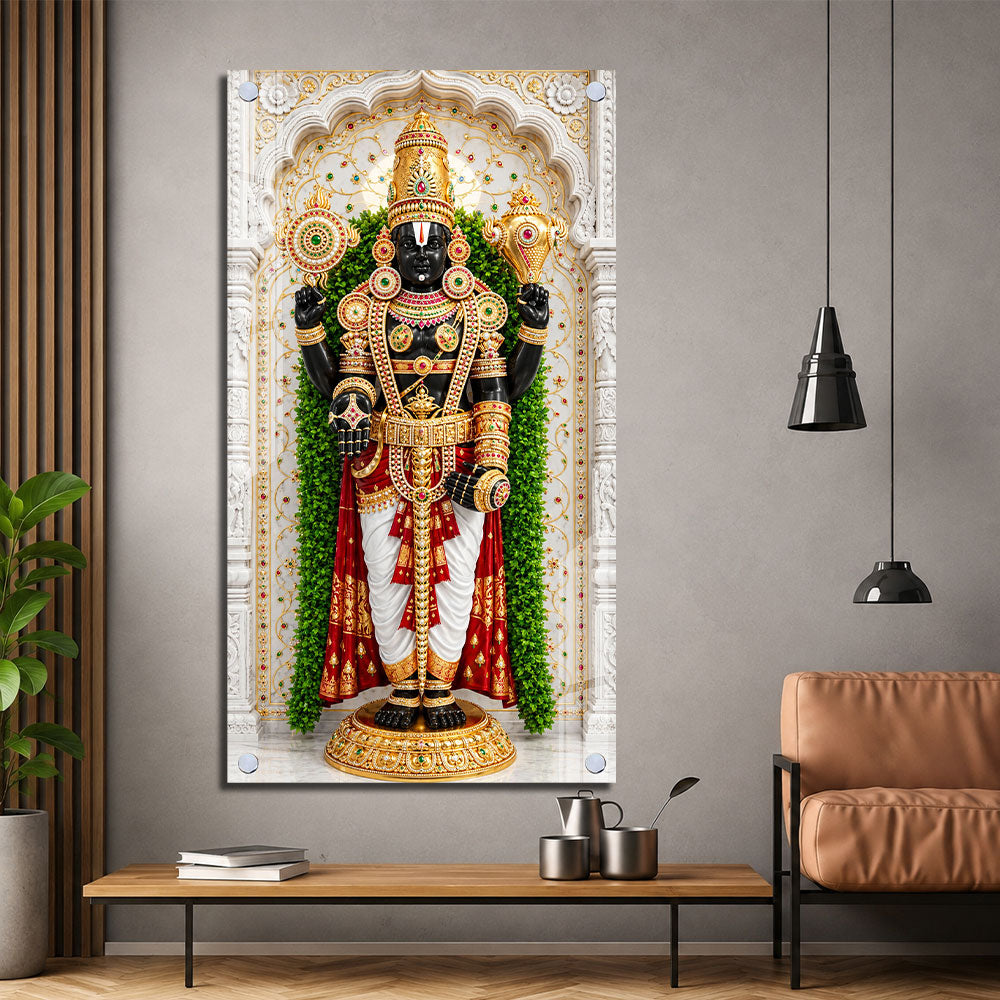 Lord Venkateswara Balaji Premium Acrylic Wall Painting for Home Decor