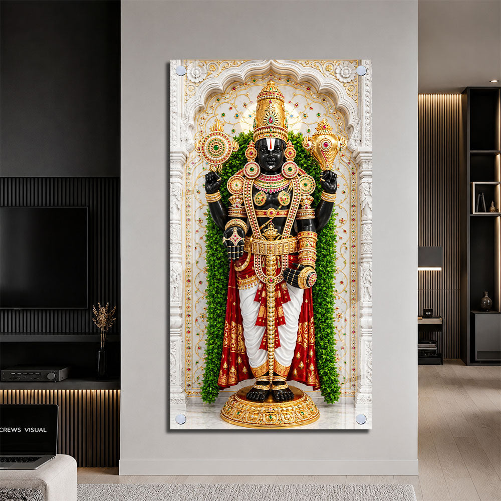 Lord Venkateswara Balaji Premium Acrylic Wall Painting for Home Decor