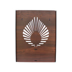 Luxurious Wooden Temple for Home with Spacious Shelf & Inbuilt Focus Lights
