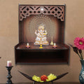 Portable Pooja Mandir for Home with Spacious Shelf & Inbuilt Focus Lights