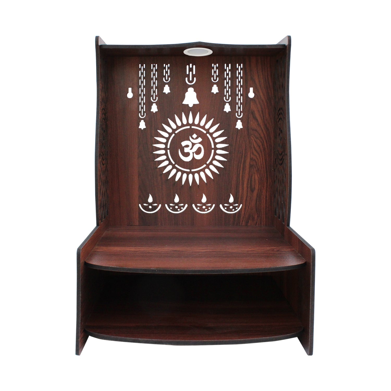 Beautiful Luxurious Wooden Pooja Mandir with LED Lighting