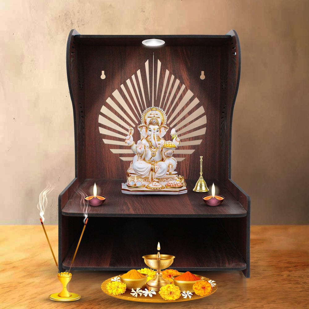 Beautiful Classic Wall-Mounted Pooja Mandir for Home Decor
