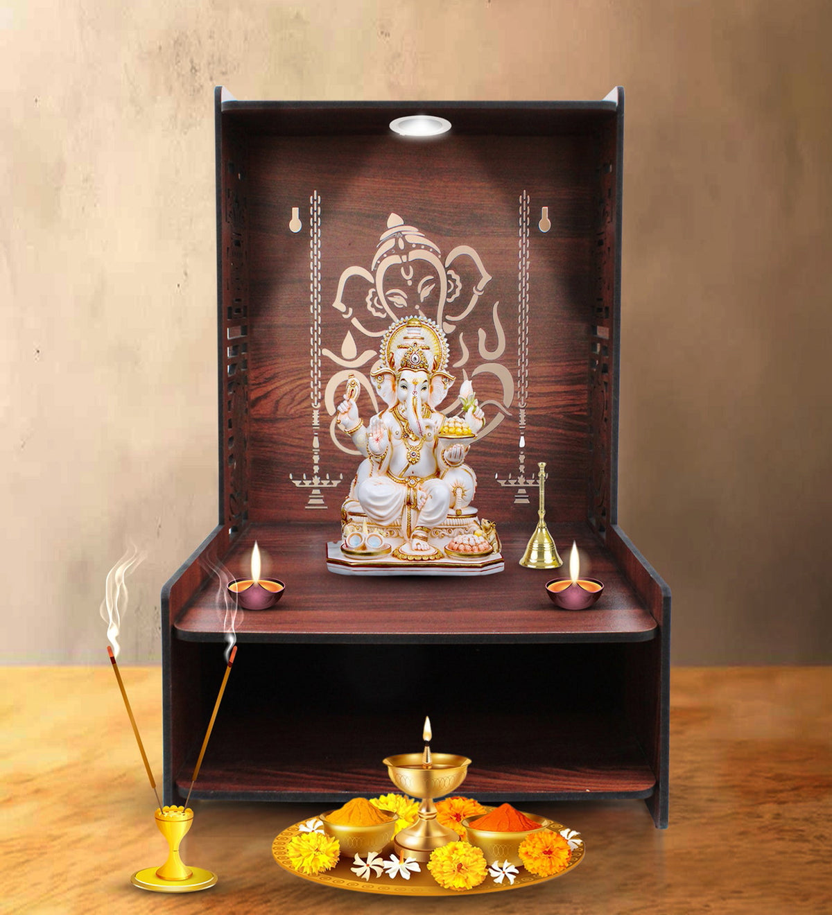 Beautiful Compact Modern Pooja Mandir for Small Spaces