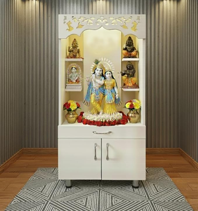 Home Temple Cabinet With Display Shelves And Storage Base