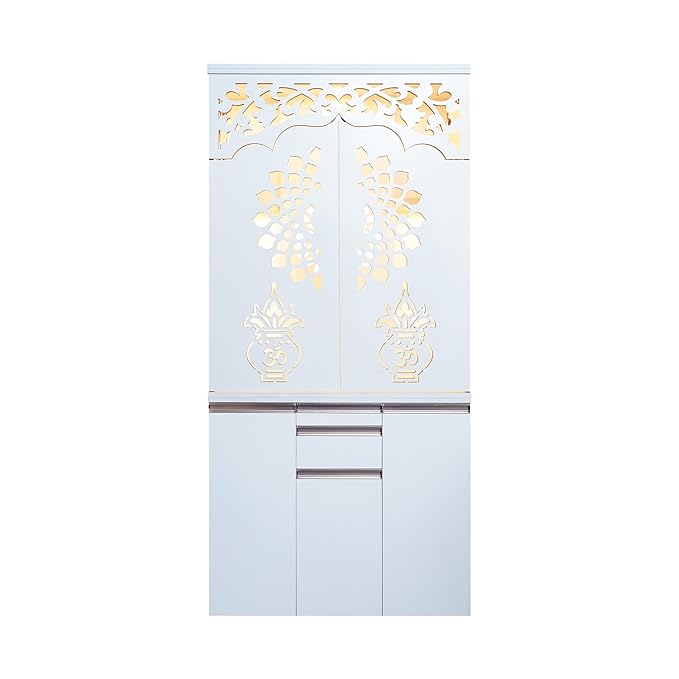 Designer Floor-Standing Spiritual Altar with Tiered Shelving & Storage