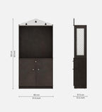Traditional Floor-Standing Pooja Unit with Storage Cabinets & Drawer