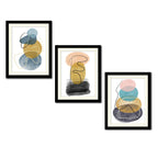 Abstract Line Art Designer Wall Frame Set of Three