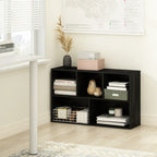 Black Cube Storage Bookscase 6 Compartment Open Display Organizer