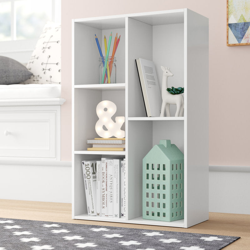 White Cube Storage Bookcase 6 Compartment Open Display Organizer