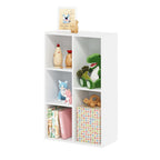 White Cube Storage Bookcase 6 Compartment Open Display Organizer
