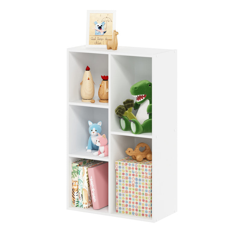 White Cube Storage Bookcase 6 Compartment Open Display Organizer