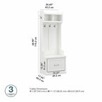 Minimalist White Hall Tree Coat Rack With Storage Bench