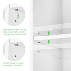 Modern Tall Narrow Bookcase Seven Tier Open Storage Display Shelf
