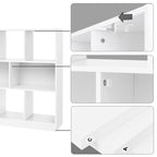 Modern White 9 Cube Storage Bookcase Open Display Shelf