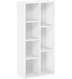 White 6 Compartment Cube Storage Bookcase Display Organizer