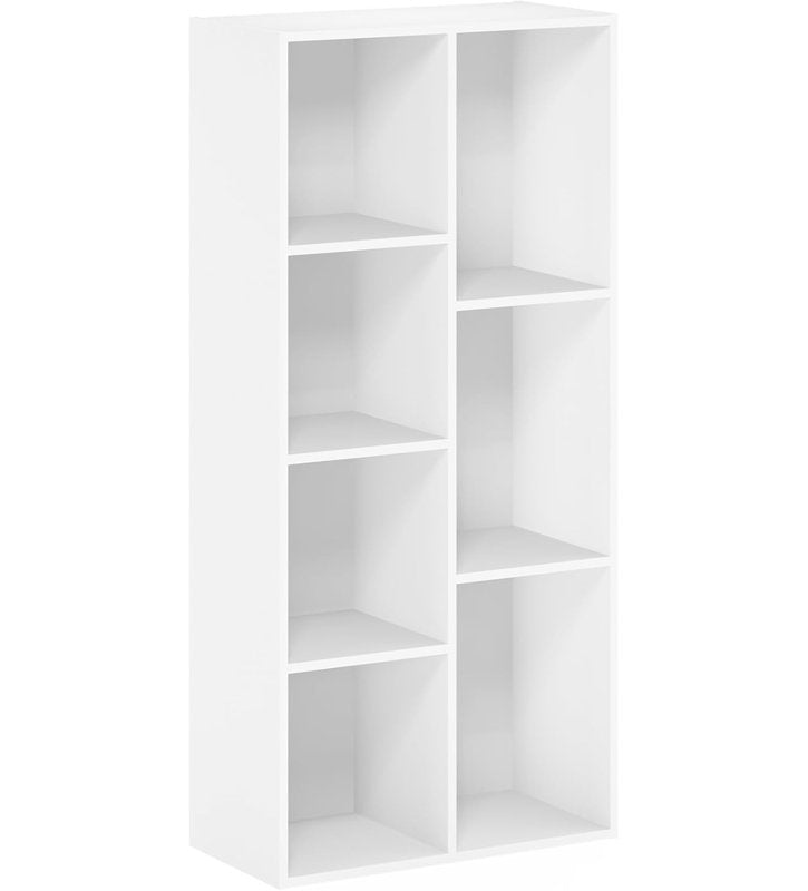 White 6 Compartment Cube Storage Bookcase Display Organizer