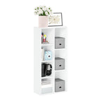 White 6 Compartment Cube Storage Bookcase Display Organizer