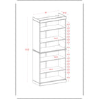 Minimalist Black 5 Shelf Tall Bookcase Storage Display Rack
